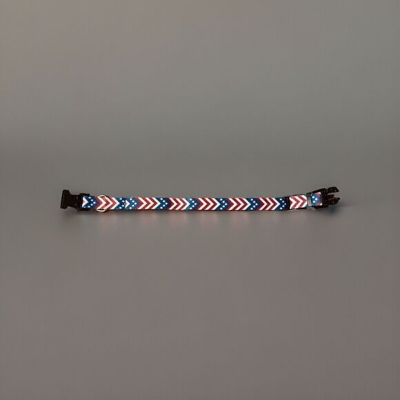 American Flag Chevron Dog Collar 12” Adjustable Unbranded NOT FOR TIE OUT - Picture 5 of 6
